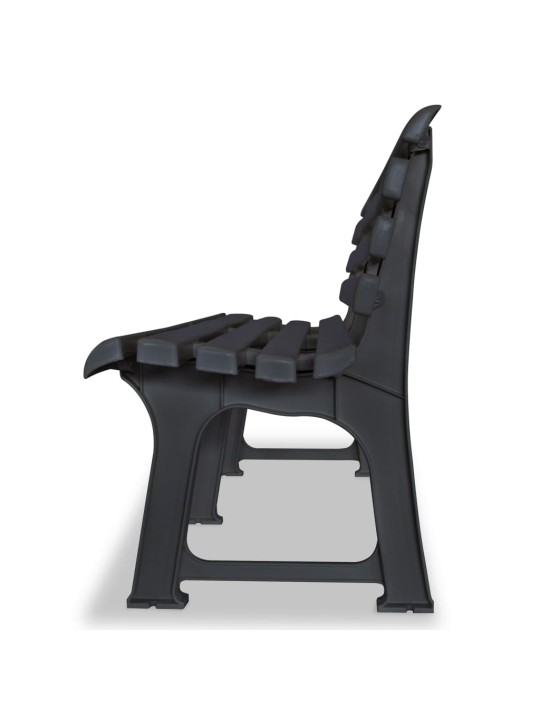 Dārza sols, 145,5 cm, plastmasa, antracītpelēks