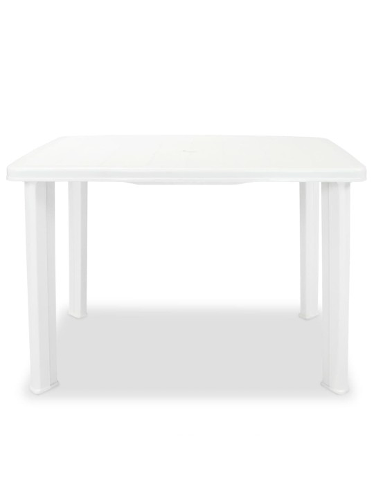 Dārza galds, 101x68x72 cm, balta plastmasa