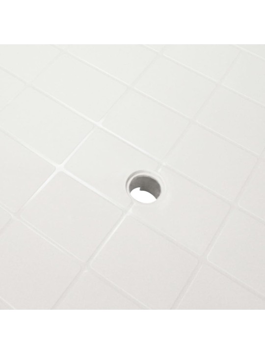 Dārza galds, 101x68x72 cm, balta plastmasa