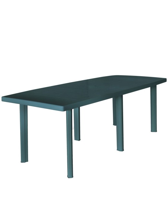 Dārza galds, 210x96x72 cm, zaļa plastmasa