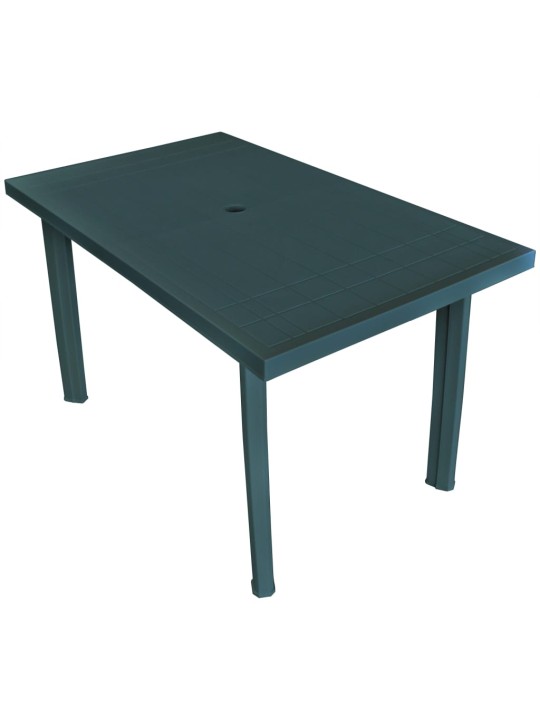 Dārza galds, 126x76x72 cm, zaļa plastmasa
