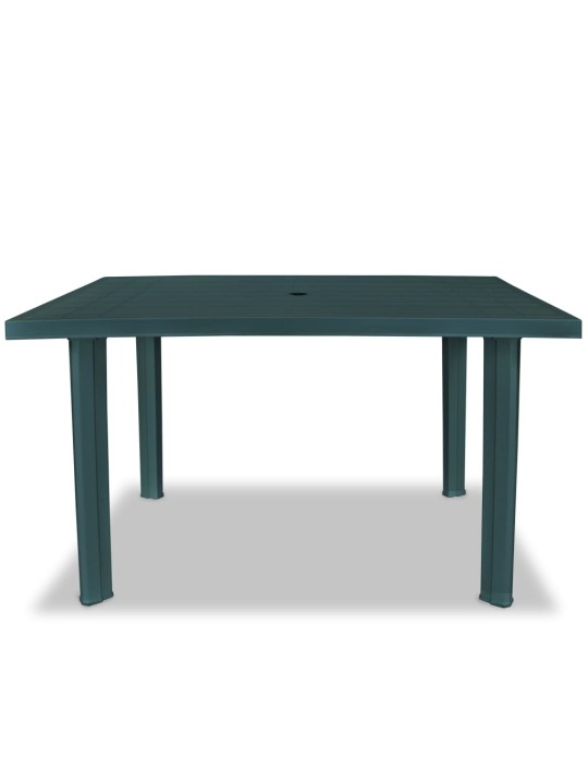 Dārza galds, 126x76x72 cm, zaļa plastmasa