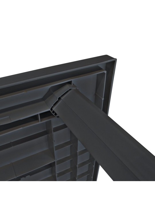 Dārza galds, 126x76x72 cm, antracītpelēka plastmasa