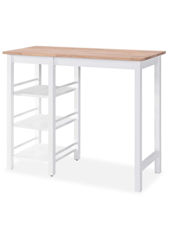Bāra galds un krēsli, balts mdf