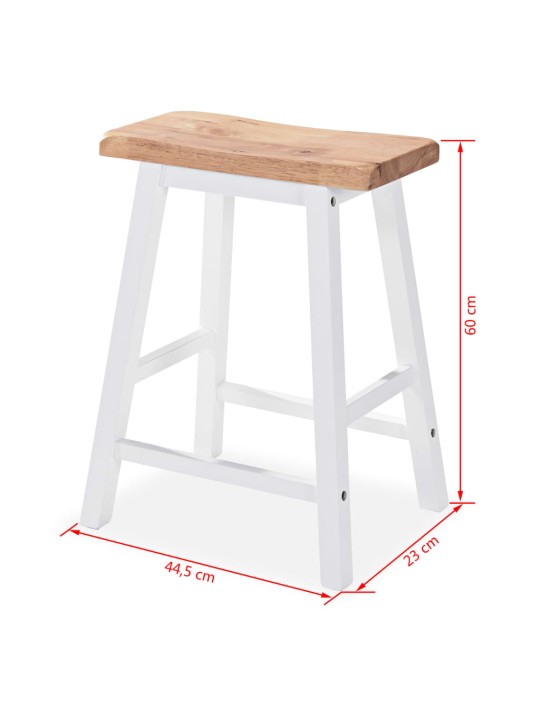 Bāra galds un krēsli, balts mdf