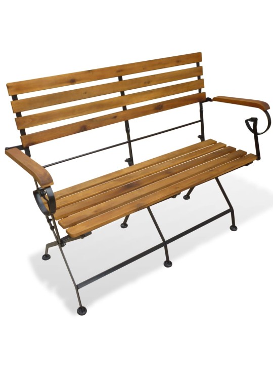 Saliekams dārza sols, 112 cm, akācijas masīvkoks