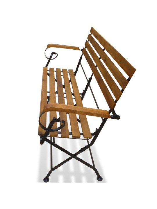 Saliekams dārza sols, 112 cm, akācijas masīvkoks