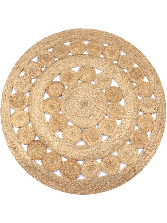 Paklājs, pīts, apaļš, 150 cm, džuta