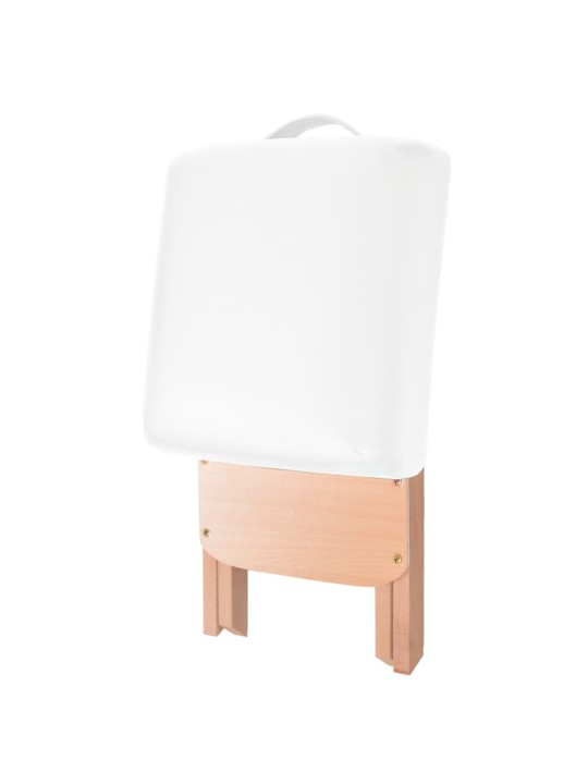 Saliekams masāžas krēsls, 12 cm, biezs sēdeklis, balts