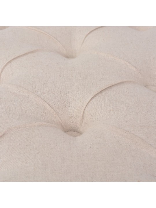 Sols, 110x38x48 cm, masīvkoks, lins, krēmbalts
