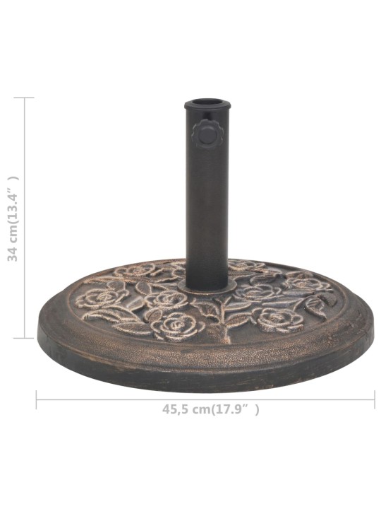 Saulessarga pamatne, sveķu materiāls, pusapaļa, bronza, 9 kg