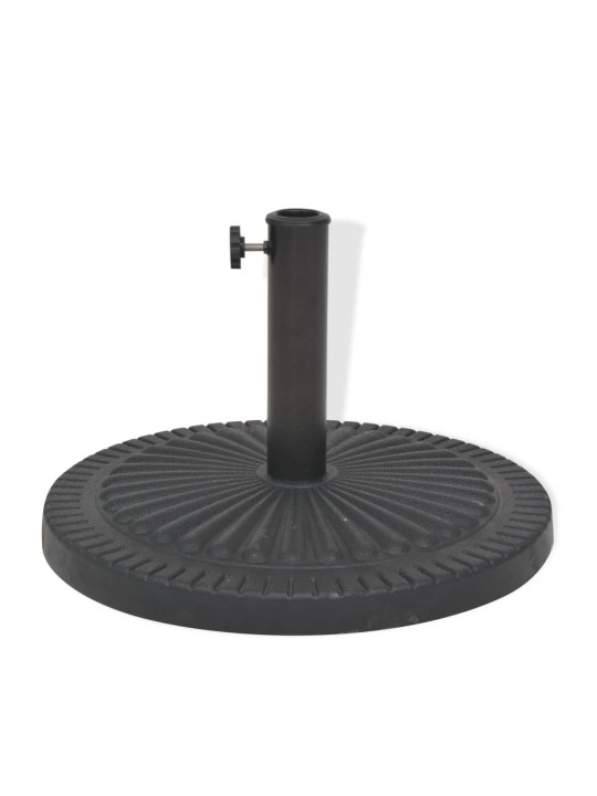 Saulessarga pamatne, sveķu materiāls, apaļa, melna, 29 kg