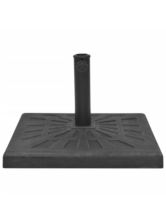 Saulessarga pamatne, sveķu materiāls, kvadrātveida, melna, 19kg