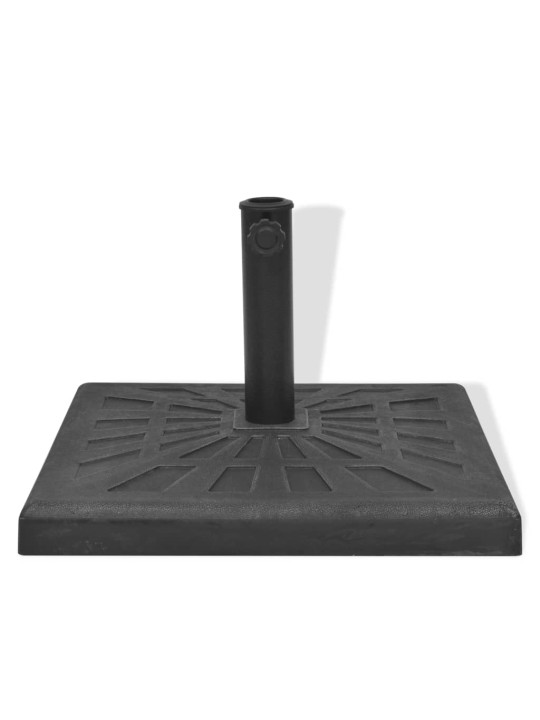 Saulessarga pamatne, sveķu materiāls, kvadrātveida, melna, 12kg