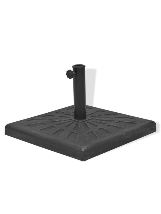Saulessarga pamatne, sveķu materiāls, kvadrātveida, melna, 12kg