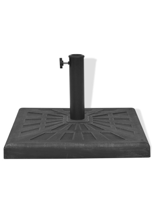 Saulessarga pamatne, sveķu materiāls, kvadrātveida, melna, 12kg