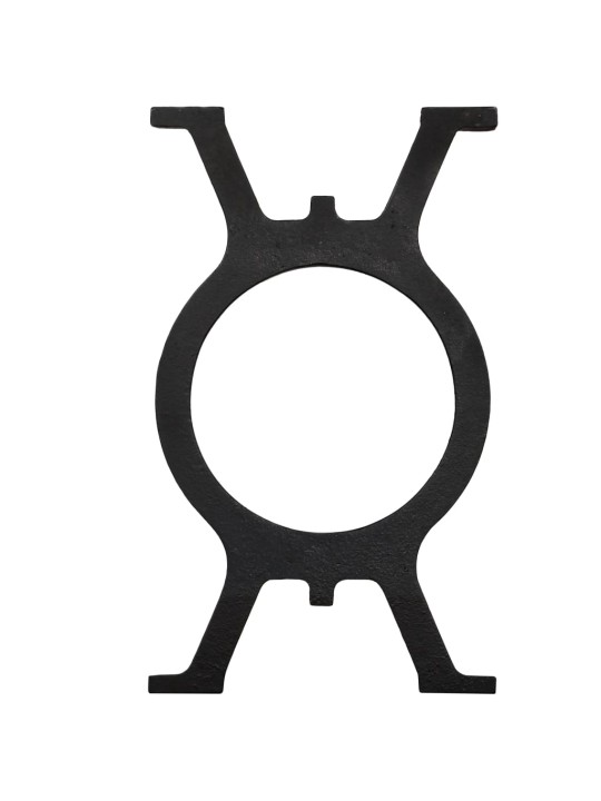 Sola kājas, 2 gab., o-forma, čuguns
