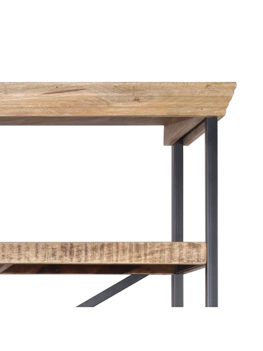 Skapis ar plauktiem, 120x35x200 cm, mango masīvkoks