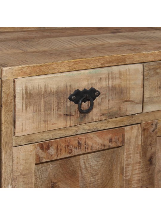 Skapis ar plauktiem, 120x35x200 cm, mango masīvkoks