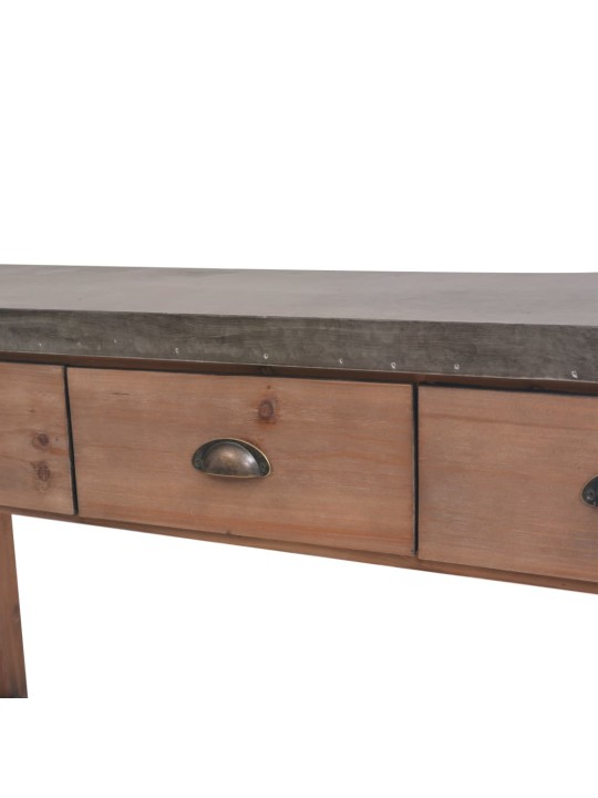 Konsoles galdiņš, 122x35x80 cm, egles masīvkoks