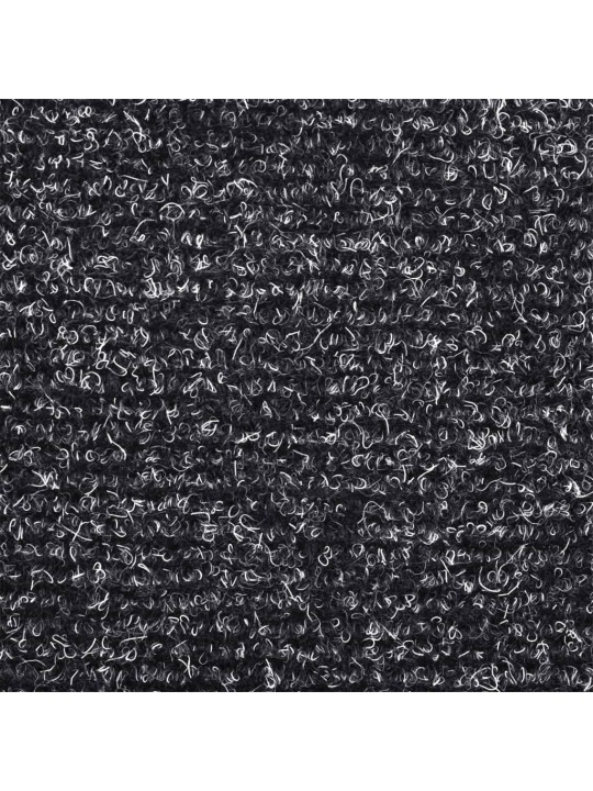 Kāpņu paklāji, 15 gab., pašlīmējoši, 56x17x3 cm, tumši pelēki