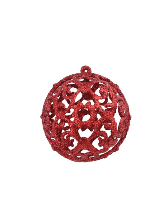 Ziemassvētku bumbas, 100 gab., 3/4/6 cm, sarkanas