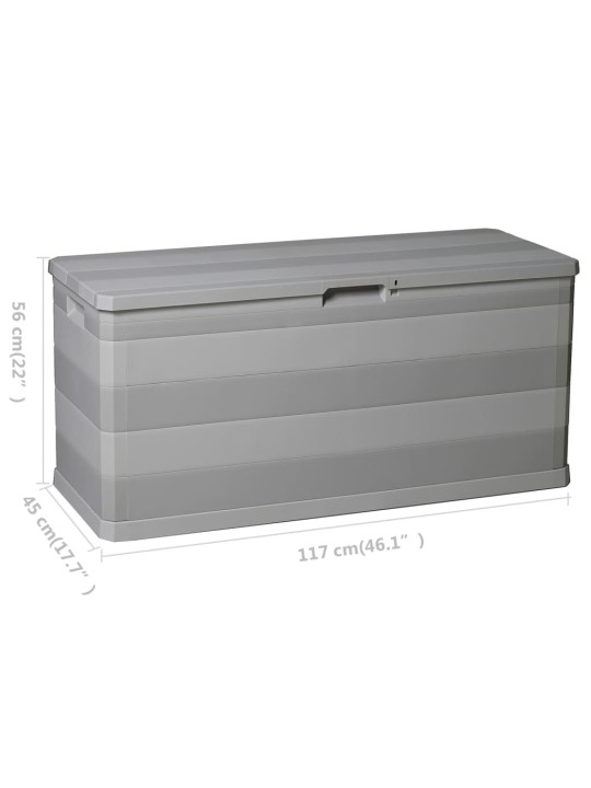 Dārza uzglabāšanas kaste, pelēka, 117x45x56 cm