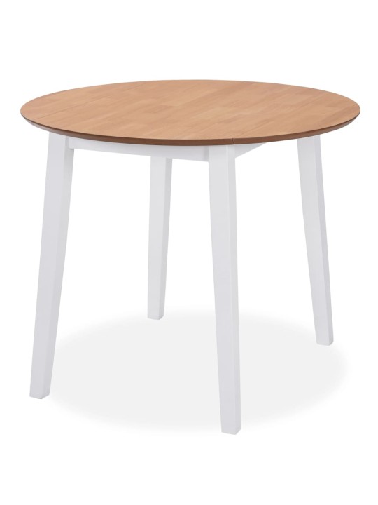 Piecdaļīgs virtuves mēbeļu komplekts, mdf, gumijkoks, balts