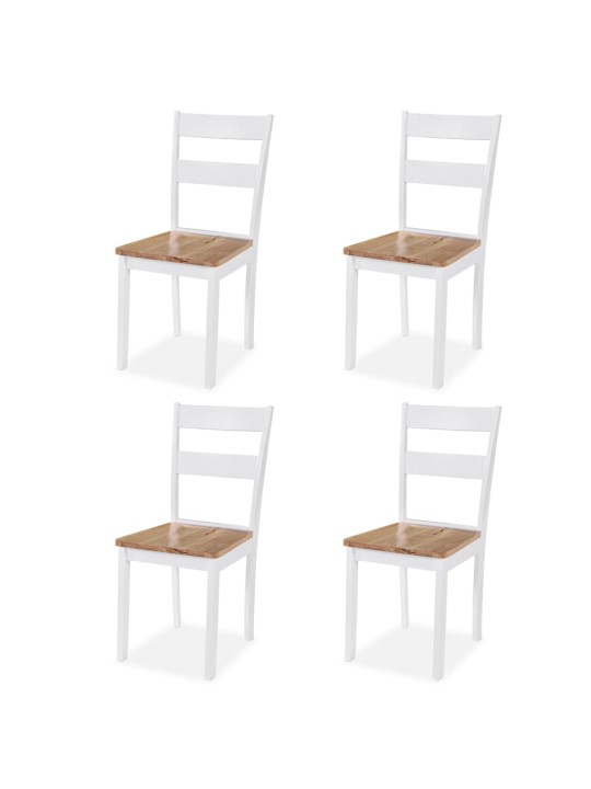 Piecdaļīgs virtuves mēbeļu komplekts, mdf, gumijkoks, balts