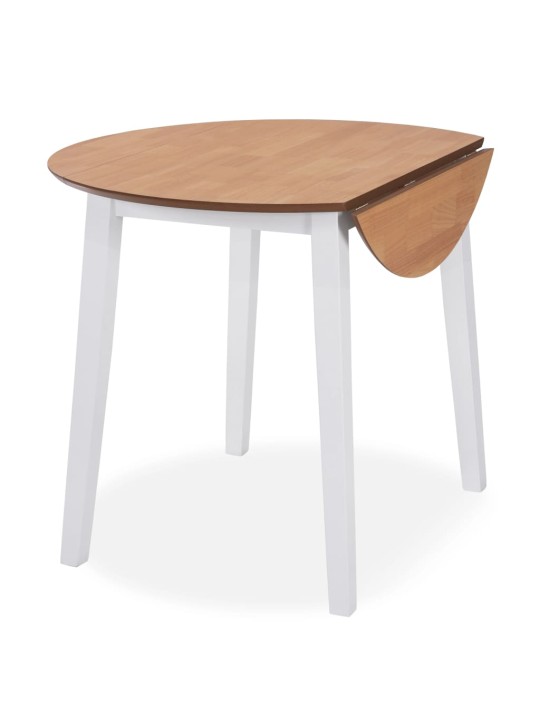 Piecdaļīgs virtuves mēbeļu komplekts, mdf, gumijkoks, balts