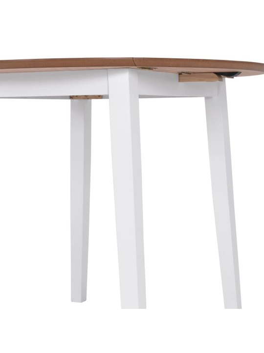 Piecdaļīgs virtuves mēbeļu komplekts, mdf, gumijkoks, balts
