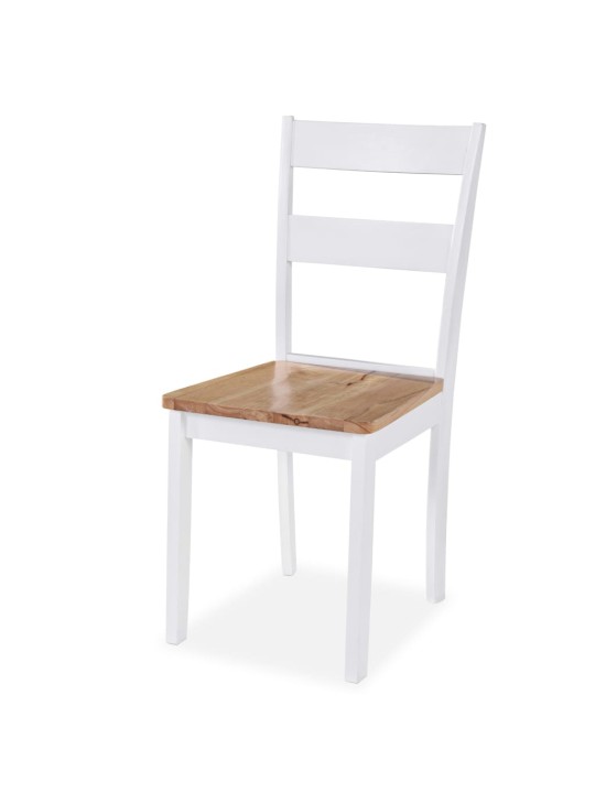 Piecdaļīgs virtuves mēbeļu komplekts, mdf, gumijkoks, balts