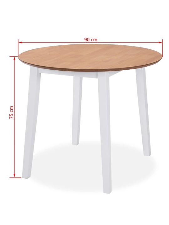 Piecdaļīgs virtuves mēbeļu komplekts, mdf, gumijkoks, balts