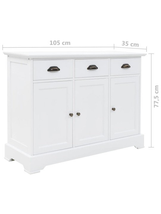 Kumode ar 3 durvīm, 105x35x77,5 cm, mdf un priedes koks