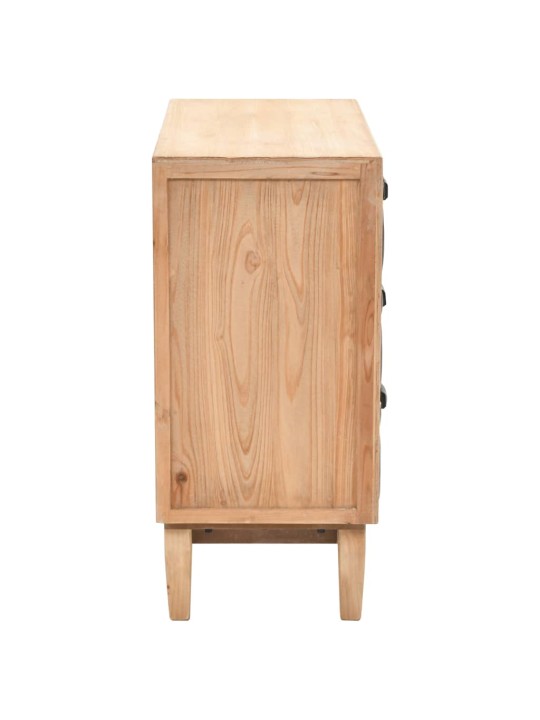 Kumode ar atvilktnēm, 80x36x75 cm, egles masīvkoks