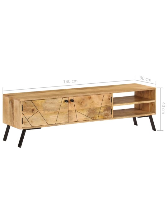 Tv skapītis, 140x30x40 cm, masīvs mango koks
