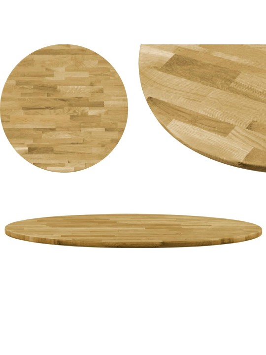 Galda virsma, 700 mm, 23 mm, apaļa, ozola masīvkoks