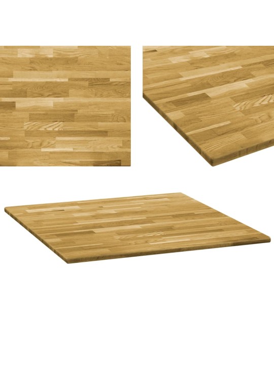 Galda virsma, 80x80 cm, 23 mm, kvadrāta forma, ozola masīvkoks