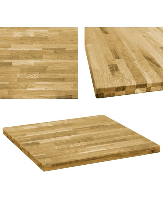 Galda virsma, 80x80 cm, 44 mm, kvadrāta forma, ozola masīvkoks