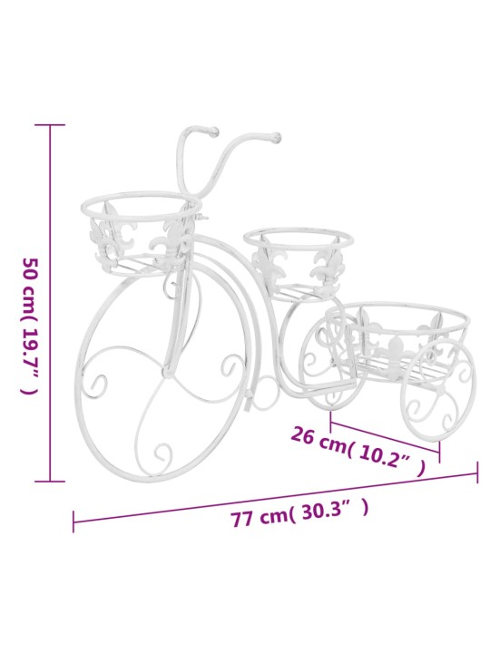 Augu statīvs, velosipēda forma, antīks stils, metāls