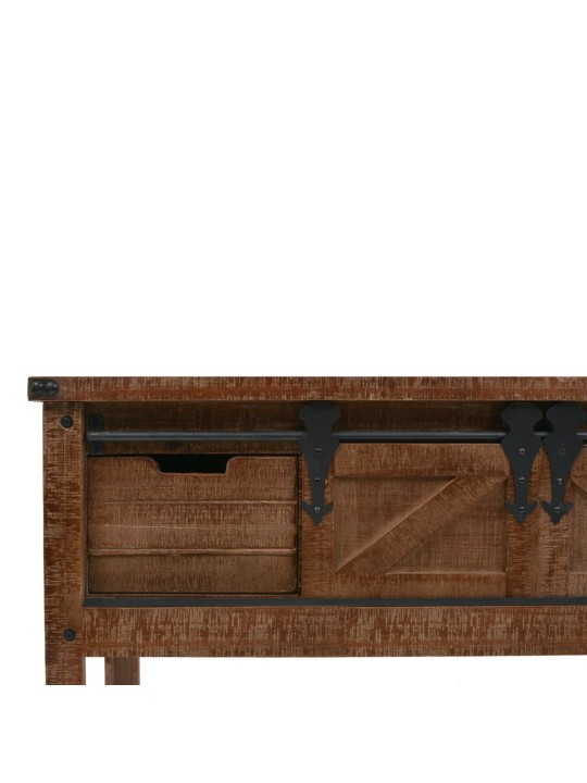 Konsoles galdiņš, brūns egles masīvkoks, 131x35,5x75 cm
