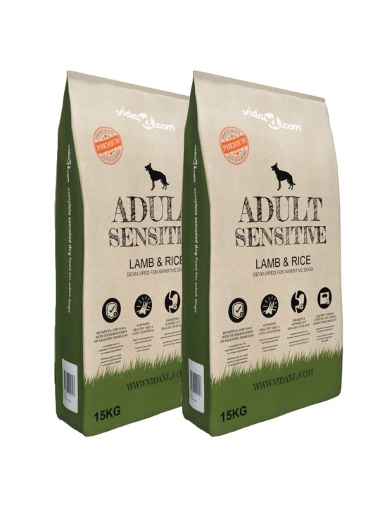 Suņu sausā barība, adult sensitive lamb & rice, 2 gab., 30 kg