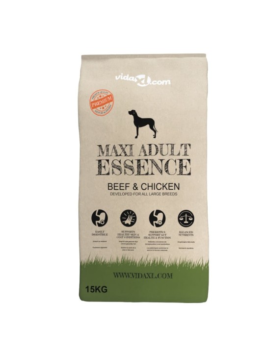 Suņu barība, maxi adult essence beef & chicken, 2 gab., 30 kg