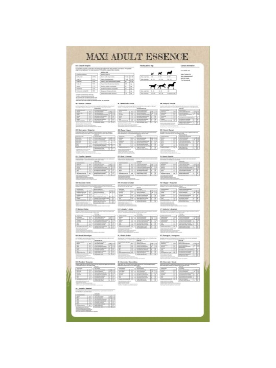 Suņu barība, maxi adult essence beef & chicken, 2 gab., 30 kg