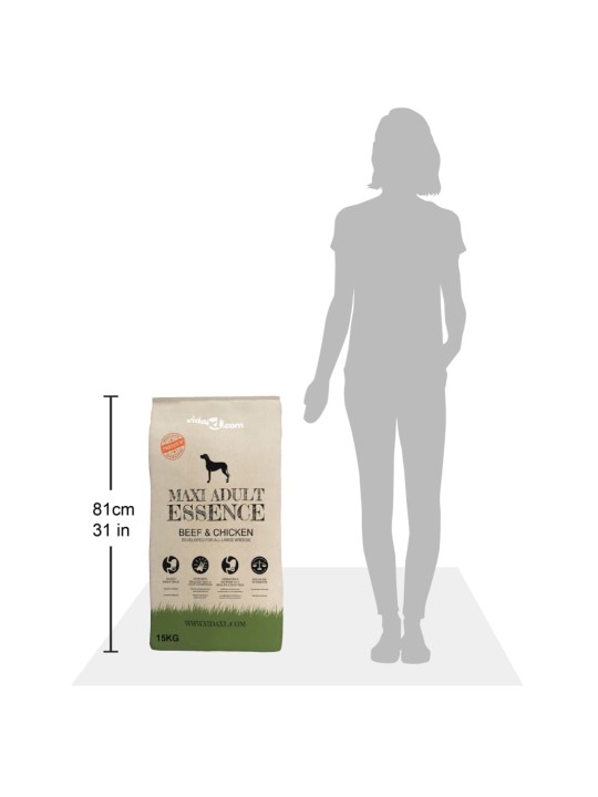 Suņu barība, maxi adult essence beef & chicken, 2 gab., 30 kg