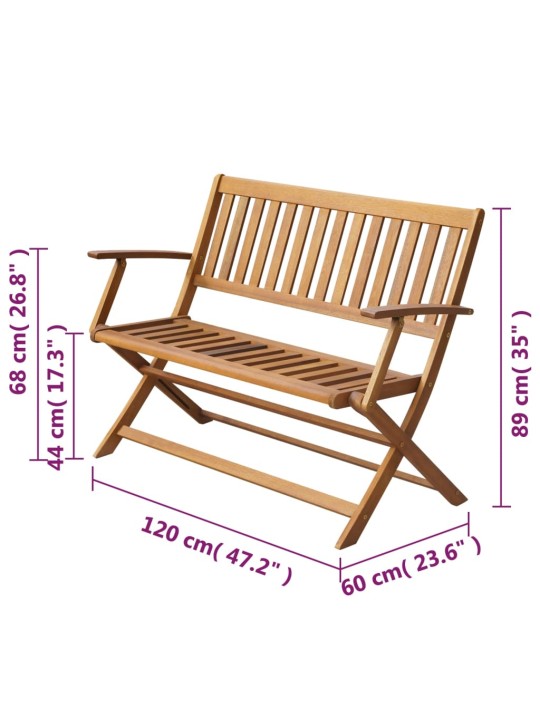 Dārza sols, 120 cm, akācijas masīvkoks