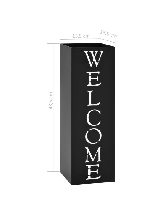 Lietussargu statīvs welcome, melns tērauds