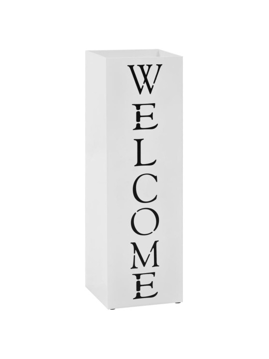 Lietussargu statīvs welcome, balts tērauds