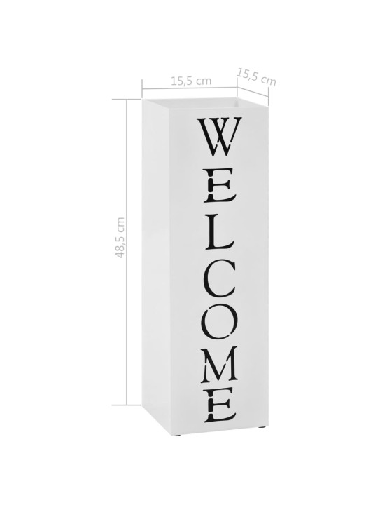 Lietussargu statīvs welcome, balts tērauds