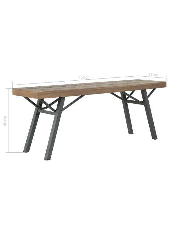 Dārza sols, 120 cm, akācijas masīvkoks